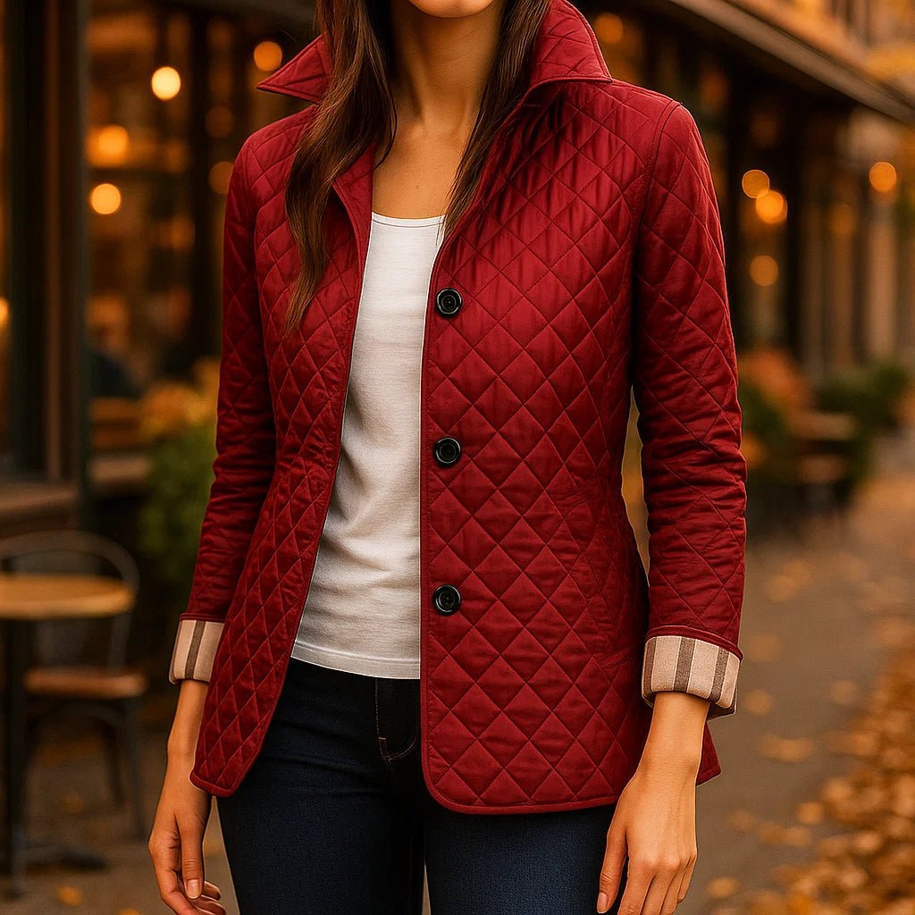 Evelyn - Jedwabna i bawełniana kurtka damska - Lekka i elegancka - vivano - warszawa