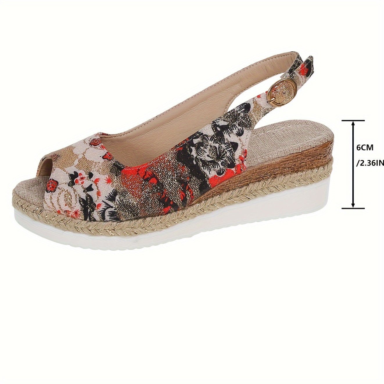 Flora - stylowe, wygodne sandały na koturnie z czarującym kwiatowym wzorem dla kobiet - vivano - warszawa