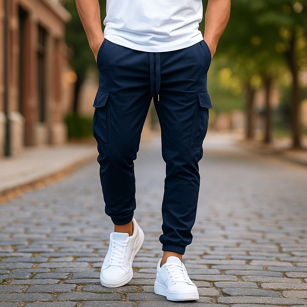 Frank Herre Stretch Fit Cargo Spodnie - Komfort - Elastyczność - Styl - vivano - warszawa