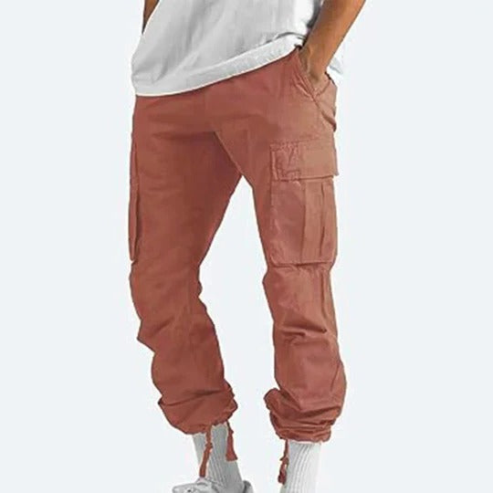 Spodnie Cargo Męskie | Prosty Krój, Liczne Kieszenie