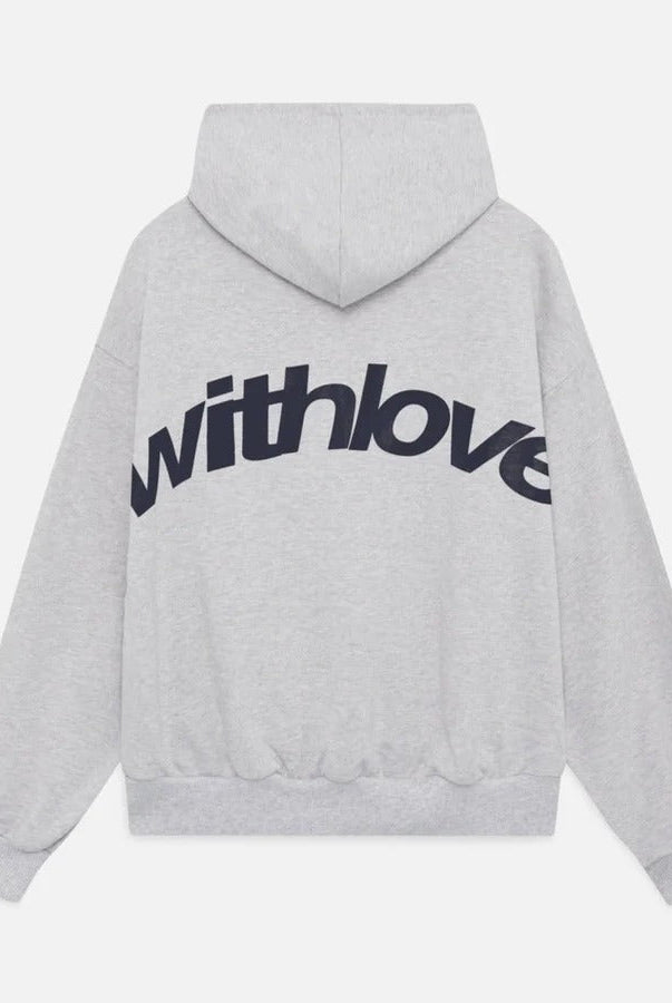 Oversized hoodie unisex luźny krój z regulowanym kapturem