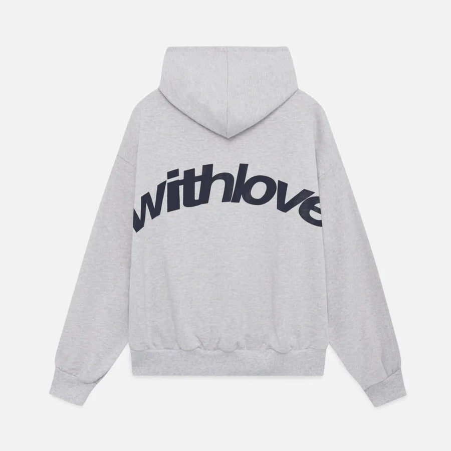 Oversized hoodie unisex luźny krój z regulowanym kapturem