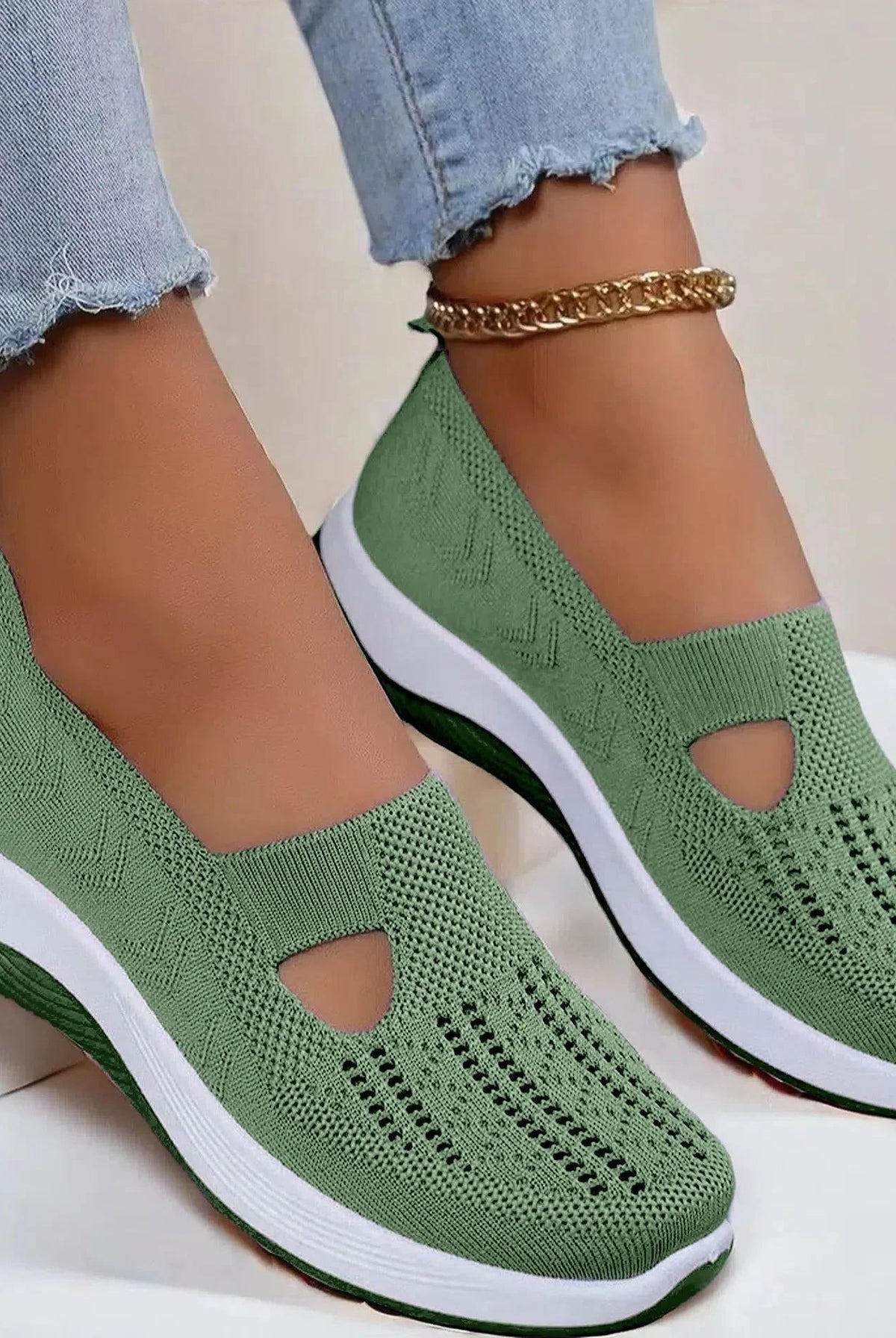 Damskie buty ortopedyczne oddychające antypoślizgowe z pianką memory foam slip-on