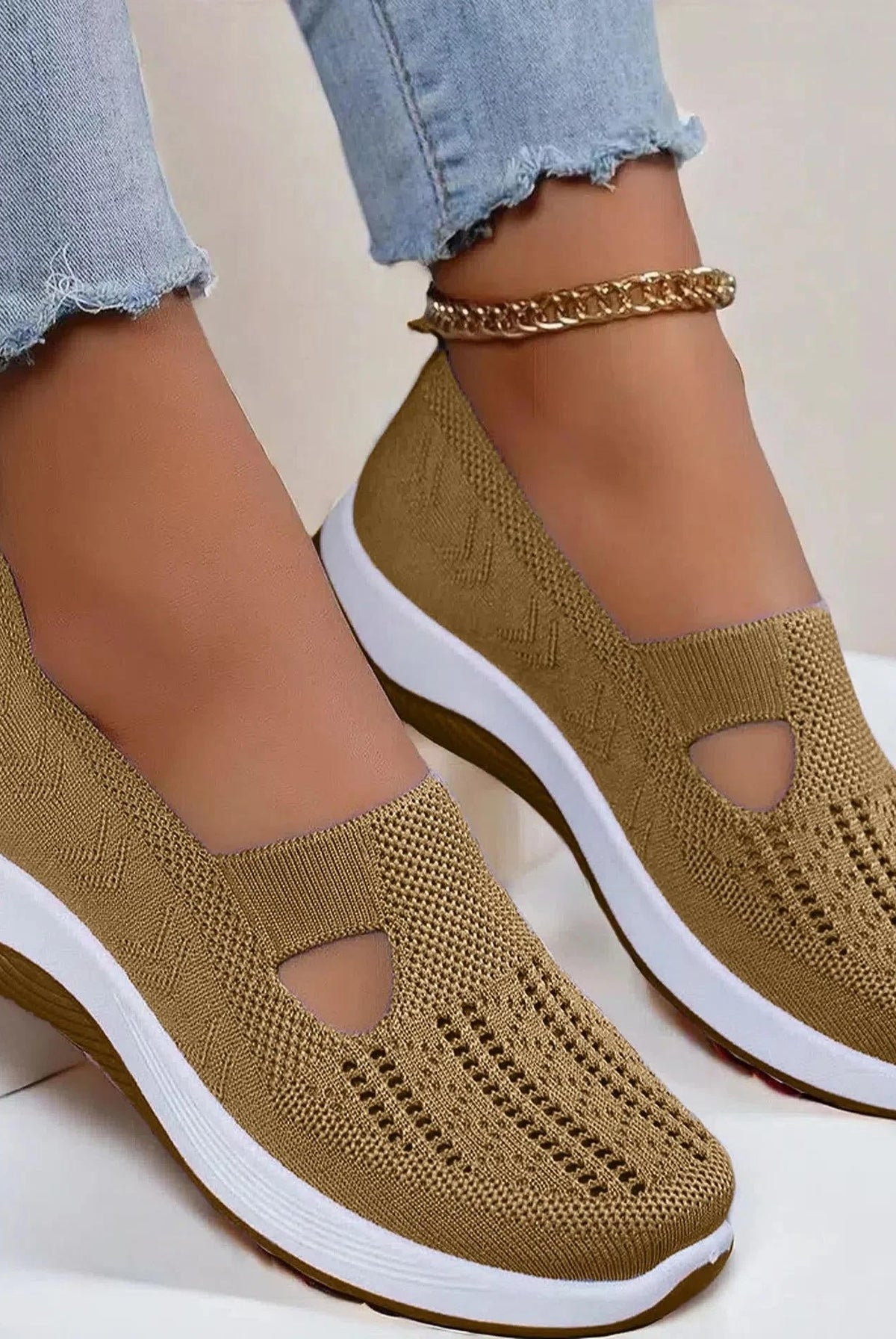 Damskie buty ortopedyczne oddychające antypoślizgowe z pianką memory foam slip-on