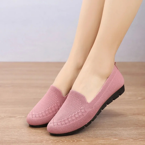 Damskie dzianinowe mokasyny slip-on lekkie i oddychające
