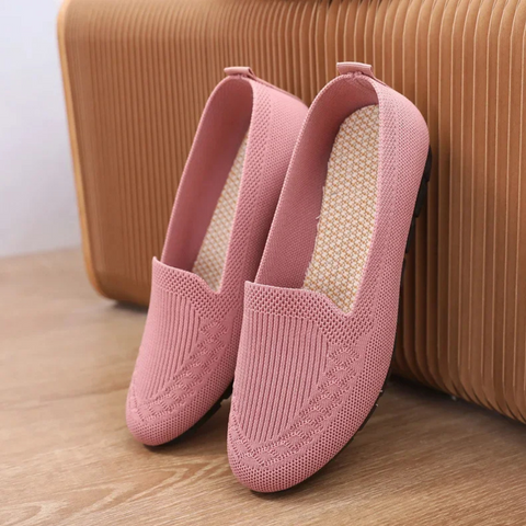 Damskie dzianinowe mokasyny slip-on lekkie i oddychające