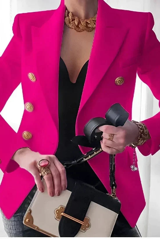 Blazer damski | Zabudowanie proste, ramiona strukturyzowane