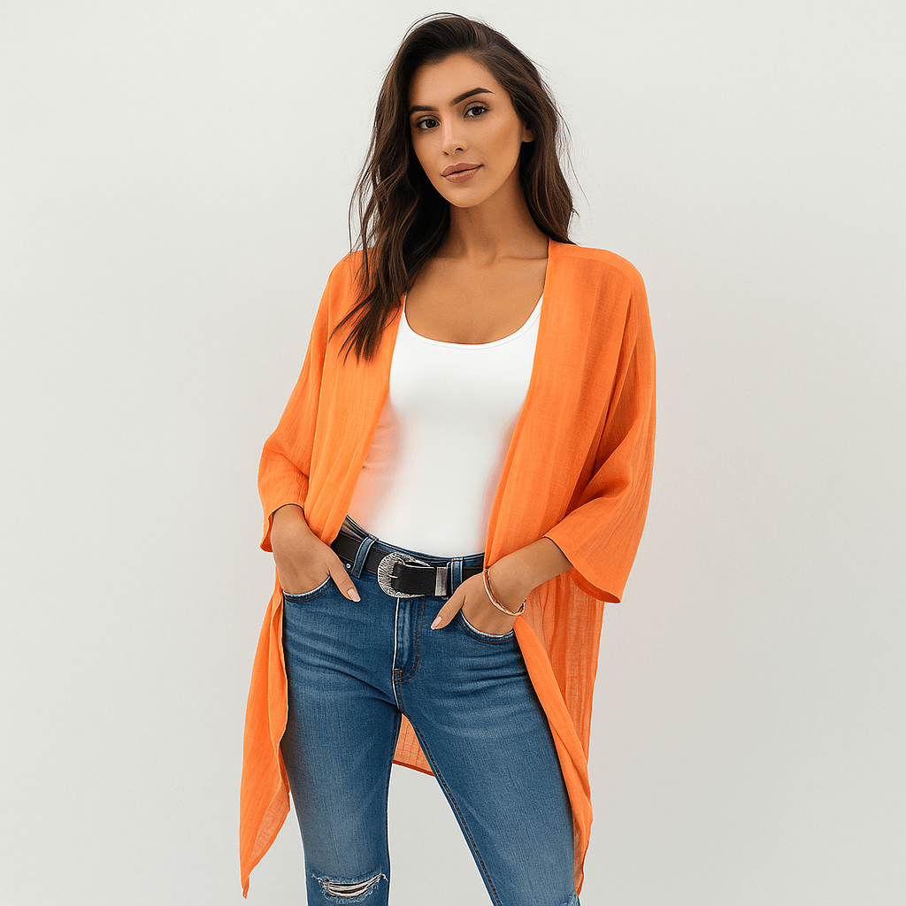 Kobiety Lekka Kardigan - Otwarta Płynny Design - Stilla - vivano - warszawa