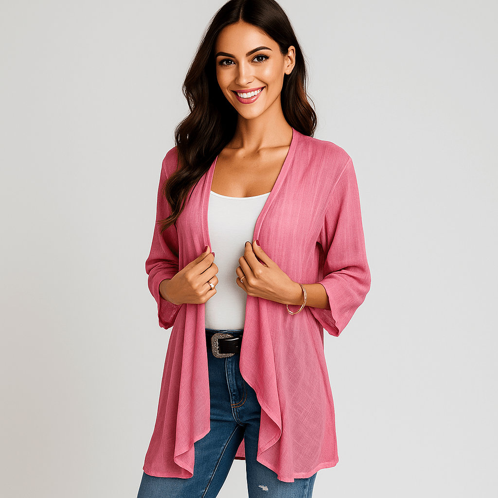 Kobiety Lekka Kardigan - Otwarta Płynny Design - Stilla - vivano - warszawa