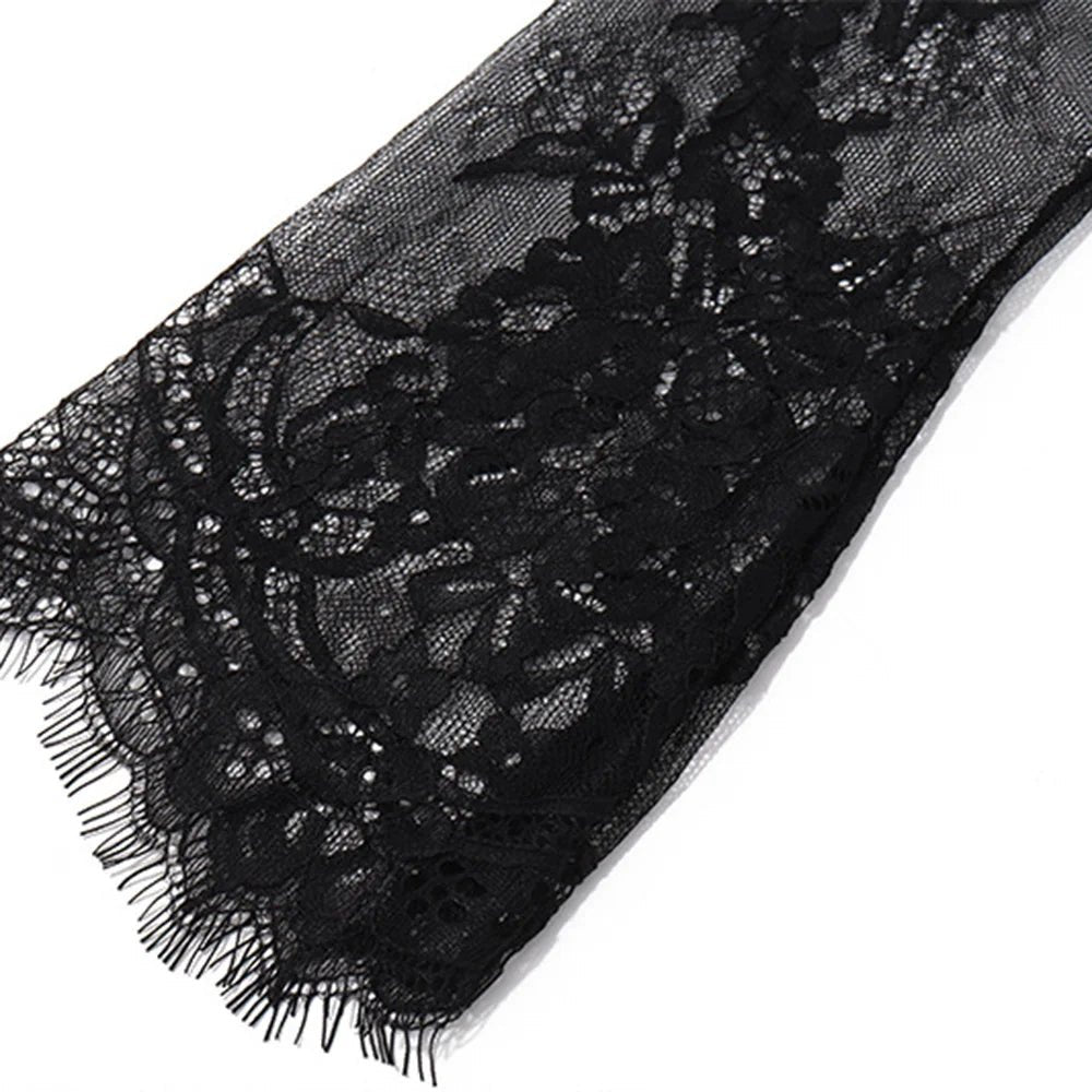 Koronkowa długa sukienka z dopasowaną górą i rękawami - vivano - warszawa