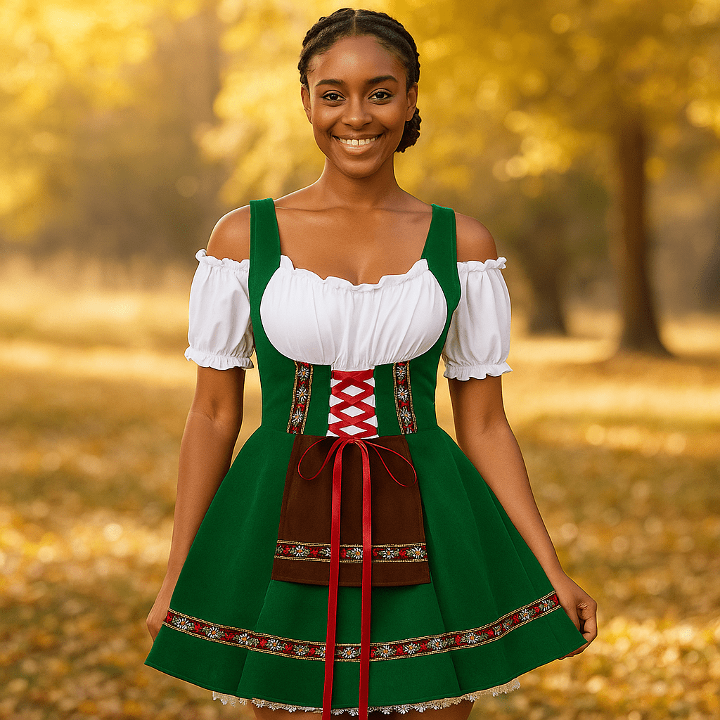 Kostium Halloween Plus Size - Mini Sukienka - Bufiaste Rękawy - vivano - warszawa