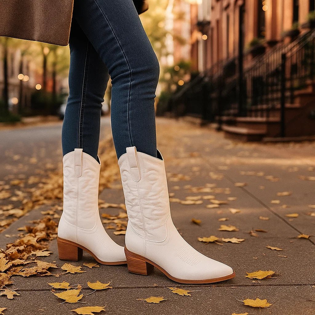 Kowbojki Damskie z Metalicznym Akcentem - vivano - warszawa