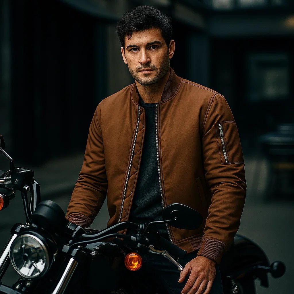 Kurtka bomber Elias slim - Zamek błyskawiczny - Stylowy model męski - vivano - warszawa