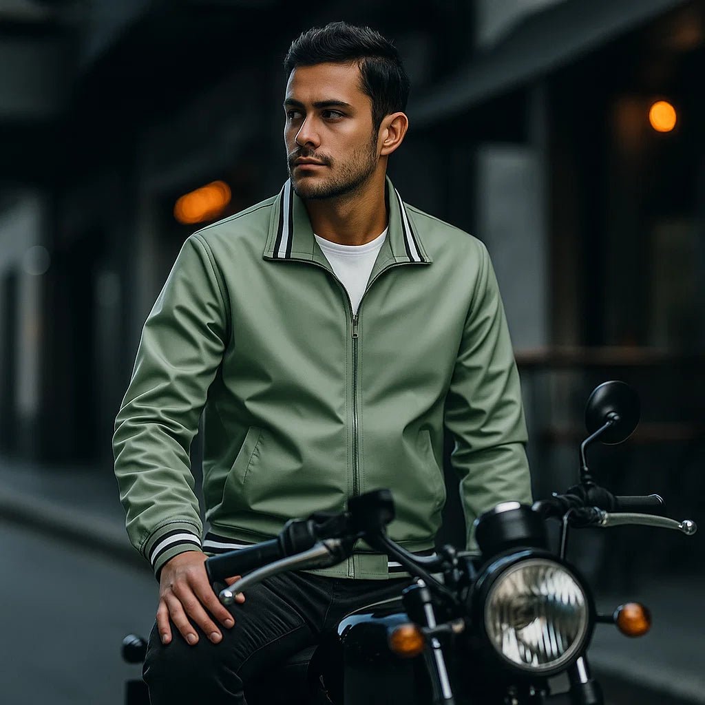 Kurtka bomber męska - paski - stylowy komfort - vivano - warszawa