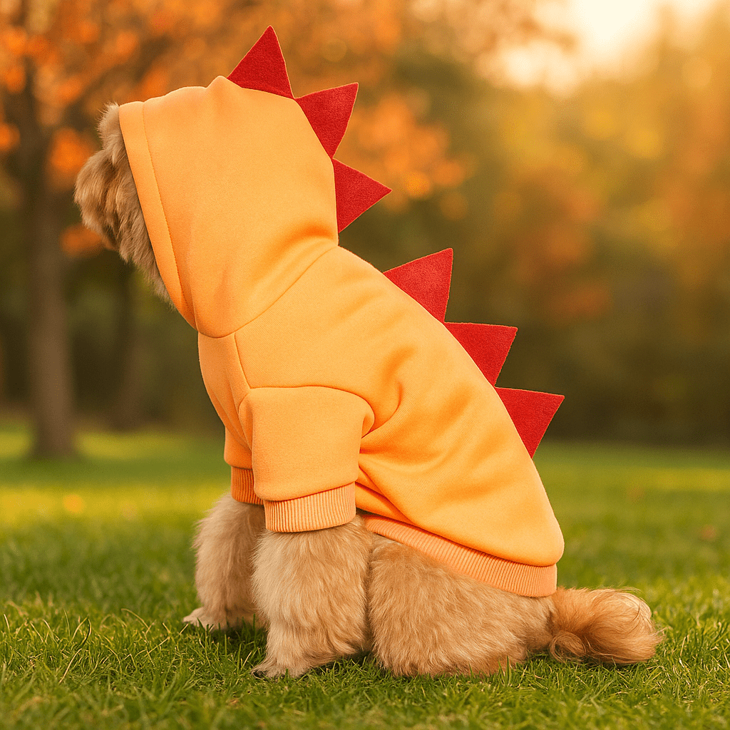 Kurtka Halloween dla Psa - Ciepły Fleece Dinozaur Kostium - vivano - warszawa