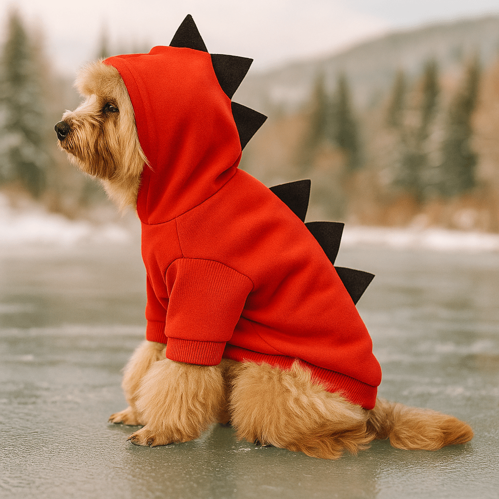 Kurtka Halloween dla Psa - Ciepły Fleece Dinozaur Kostium - vivano - warszawa