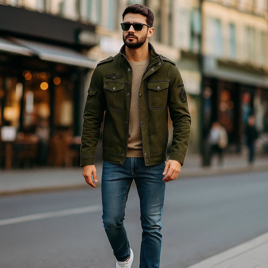 Kurtka męska - Stylowa i wygodna z kieszeniami bocznymi - vivano - warszawa