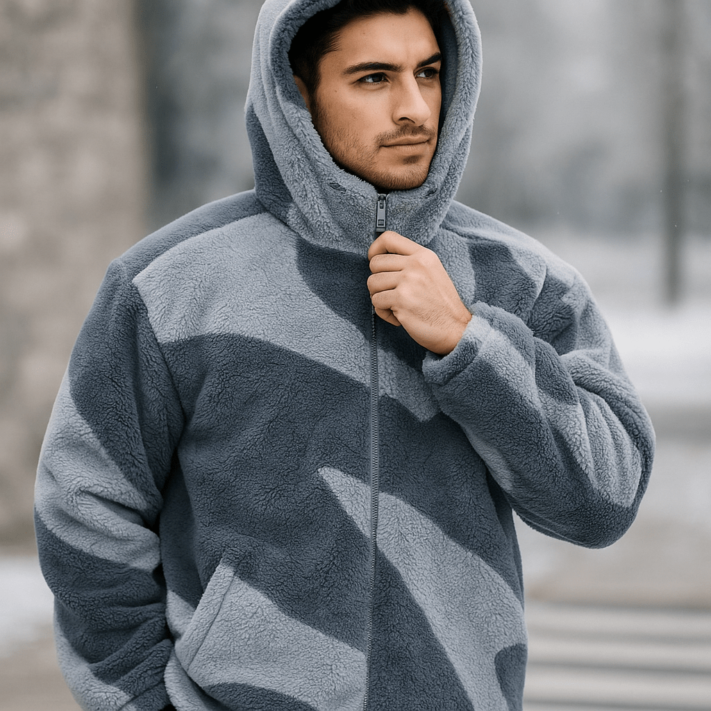 Kurtka Polarowa Męska - Styl Miejski - Komfort Zimowy - Ciepła - vivano - warszawa