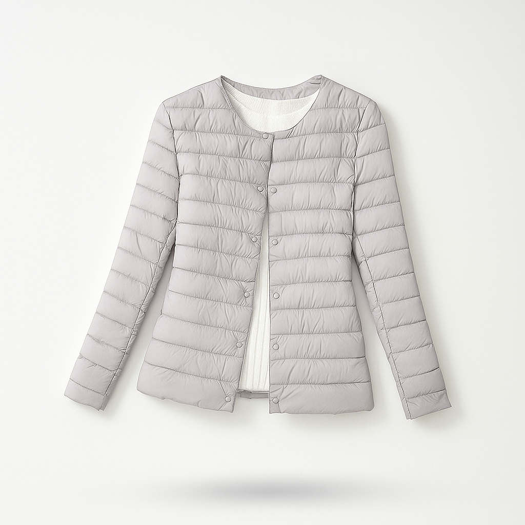 Lekka Puchowa Kurtka - Zimowe Ciepło - Komfort - Styl - vivano - warszawa