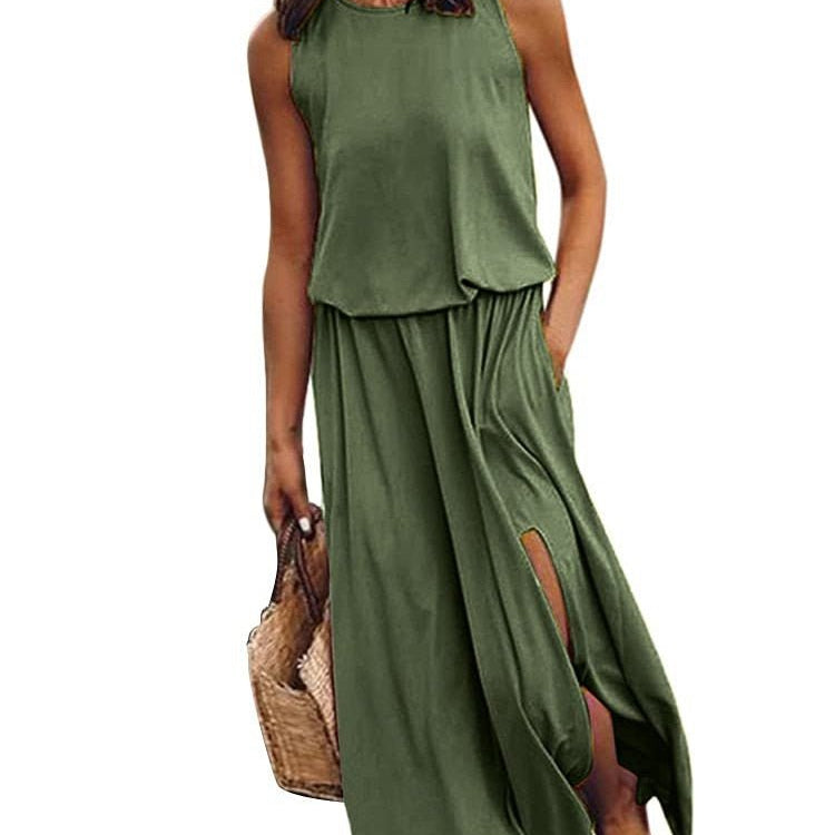 Letnia sukienka maxi bez rękawów - vivano - warszawa