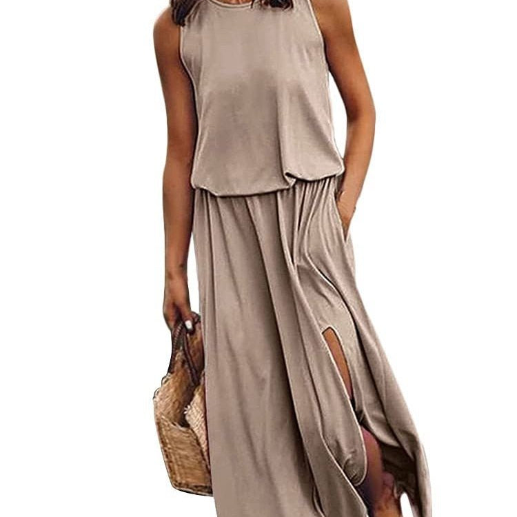 Letnia sukienka maxi bez rękawów - vivano - warszawa