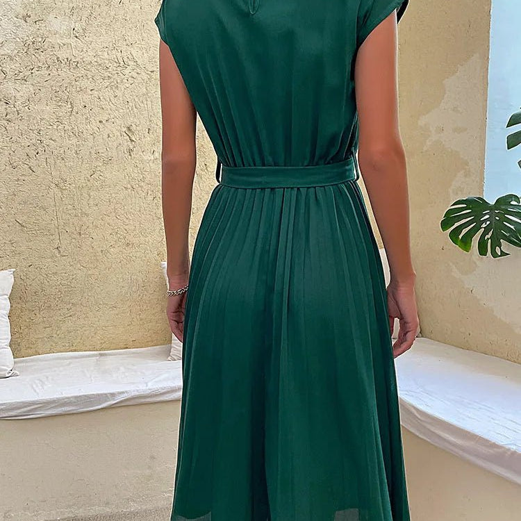 Letnia sukienka z krótkim rękawem i wiązaniem w talii – zwiewny fason na co dzień - vivano - warszawa