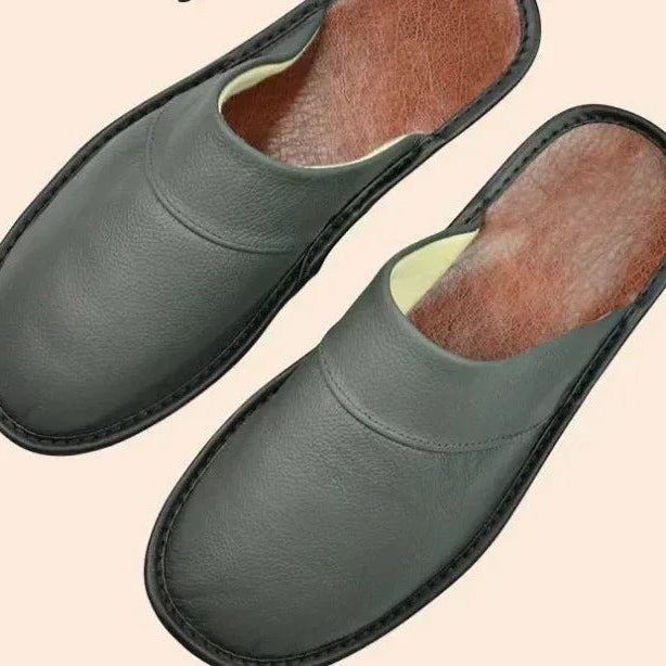 Lucas skórzane kapcie męskie - vivano - warszawa