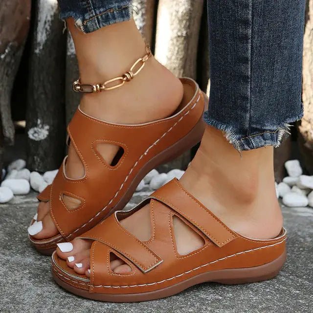 LUNA - Komfortowe Sandały Ortopedyczne na Koturnie - vivano - warszawa