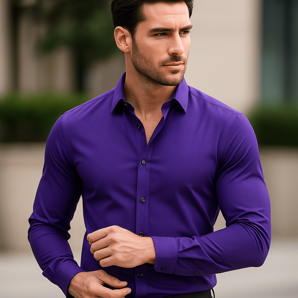 Męska koszula stretch - elegancki slim fit - dopasowana - vivano - warszawa