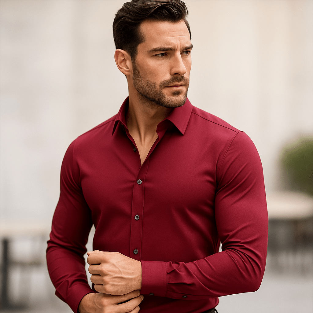Męska koszula stretch - elegancki slim fit - dopasowana - vivano - warszawa