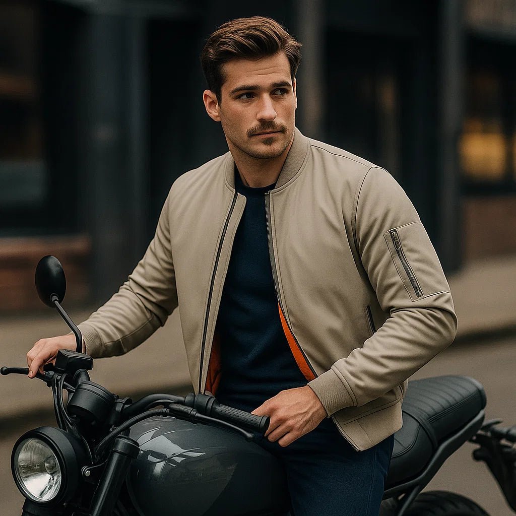 Męska Kurtka Pilotka - Klasyczny Design - Ponadczasowy Styl z Zamkiem - vivano - warszawa