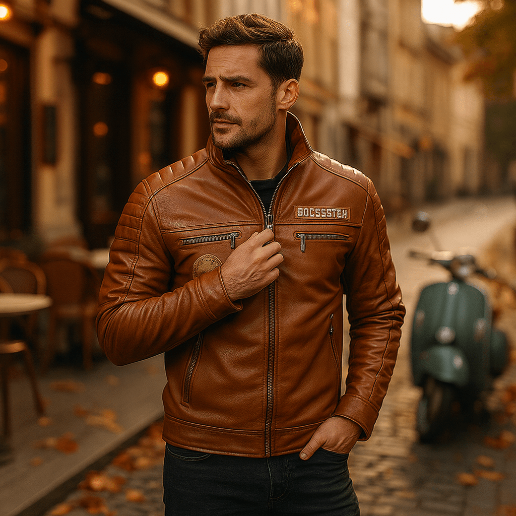 Męska Skórzana Kurtka Zimowa Premium - vivano - warszawa