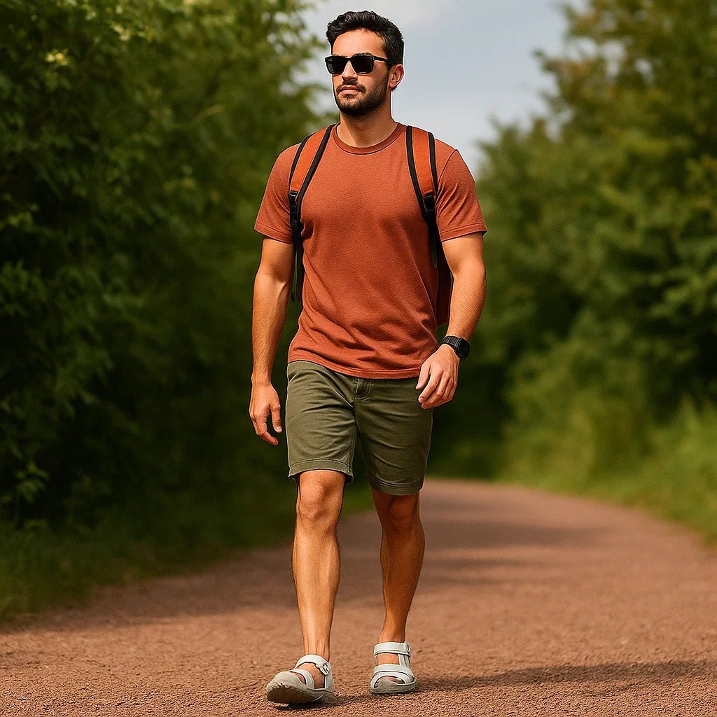 Męskie skórzane sandały antypoślizgowe - vivano - warszawa