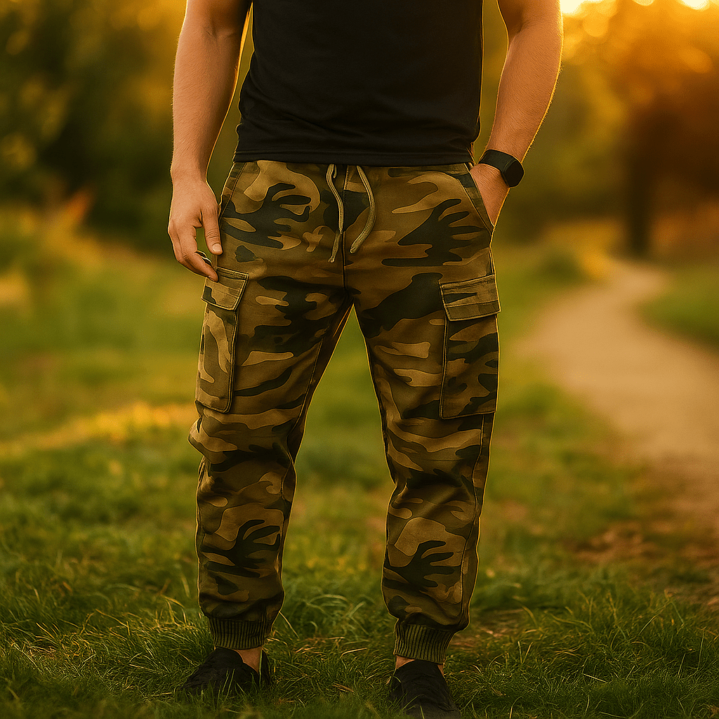 Męskie Spodnie Cargo Kamuflaż - Wytrzymały Komfort - Funkcjonalny Styl - vivano - warszawa