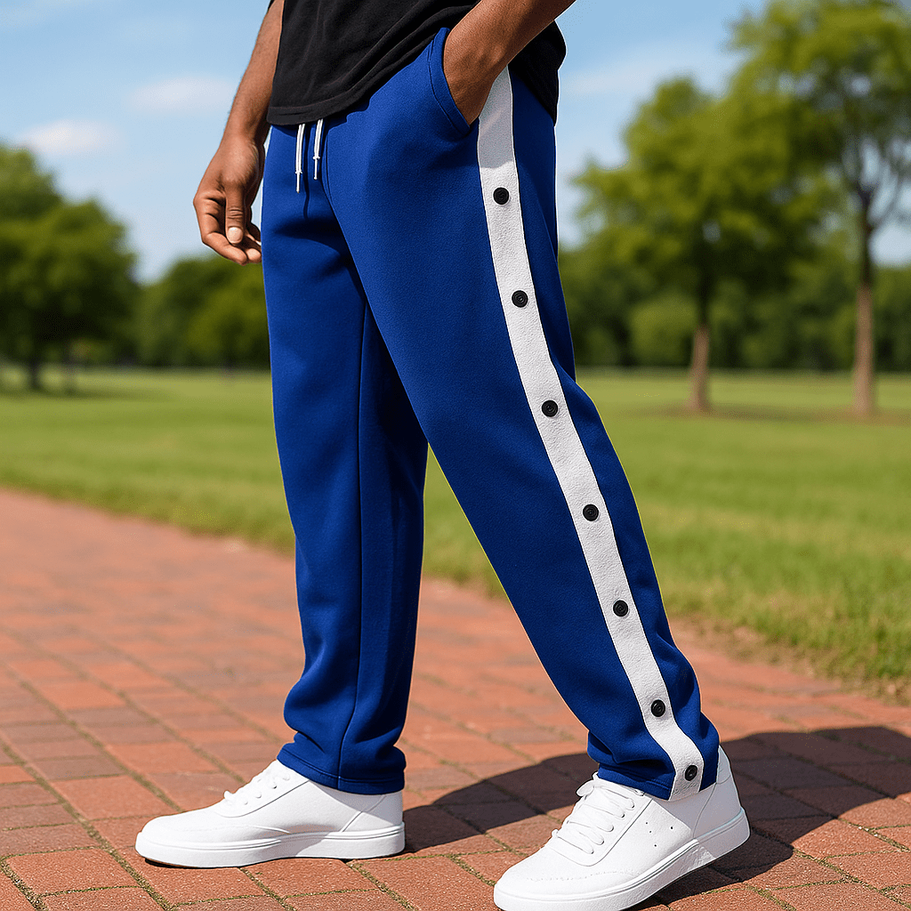 Męskie Spodnie Dresowe Herrer Sporty - Kieszeń Boczna z Guzikami - vivano - warszawa