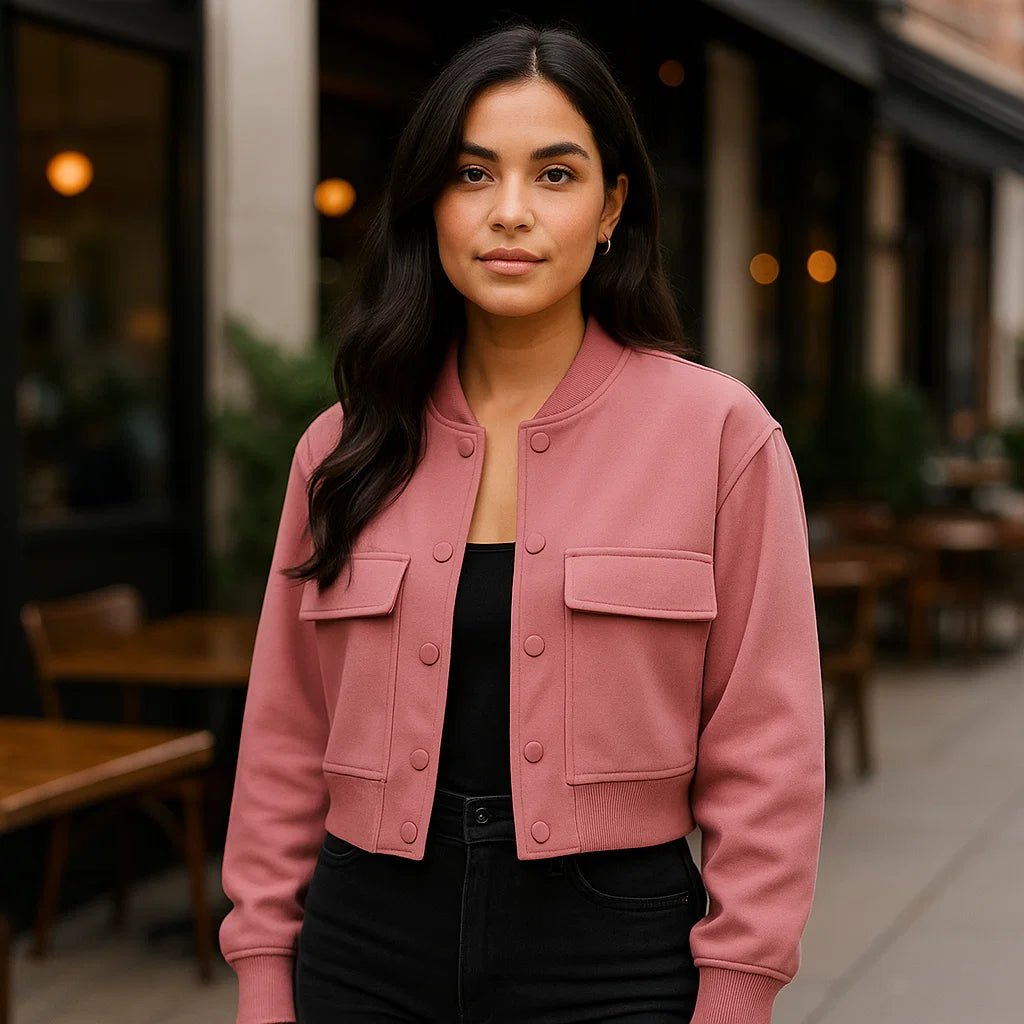 Miękka beżowa kurtka pilotka dla kobiet - Komfortowy, swobodny styl - vivano - warszawa