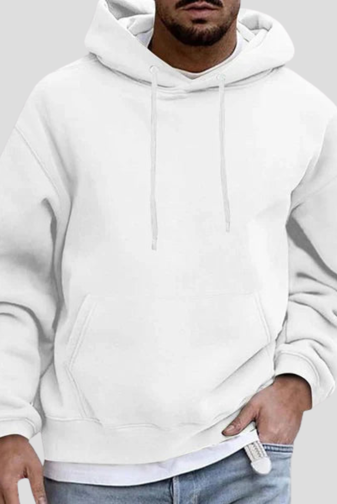 Męska bluza z kapturem | Wygodny krój, sznurki do regulacji | Casual