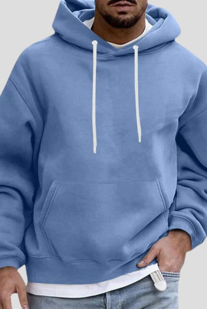 Męska bluza z kapturem | Wygodny krój, sznurki do regulacji | Casual