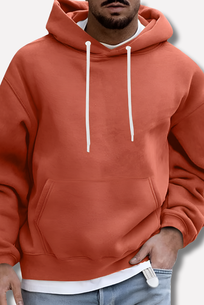 Męska bluza z kapturem | Wygodny krój, sznurki do regulacji | Casual