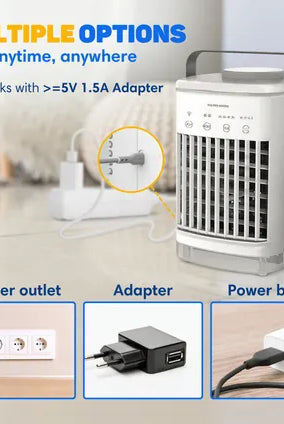 Przenośny klimatyzator, chłodnica powietrza 4 w 1 – USB-C