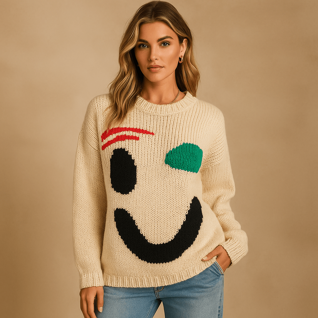 Oversize Sweter Bawełniany - Miękki Komfort - Stylowy Dzianinowy - vivano - warszawa