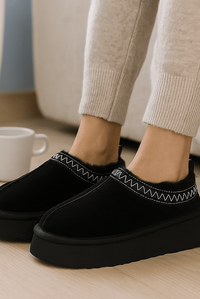 Pantofle Platformowe Vera – Ciepłe i Eleganckie
