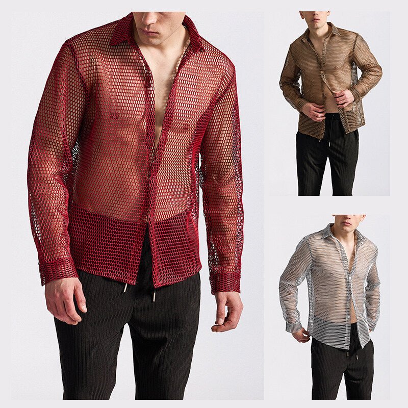 Przezroczyste Siatkowe Koszulki - Zapięcie na Guziki - Stilla - vivano - warszawa