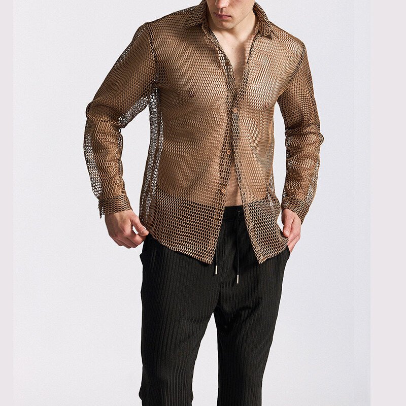 Przezroczyste Siatkowe Koszulki - Zapięcie na Guziki - Stilla - vivano - warszawa