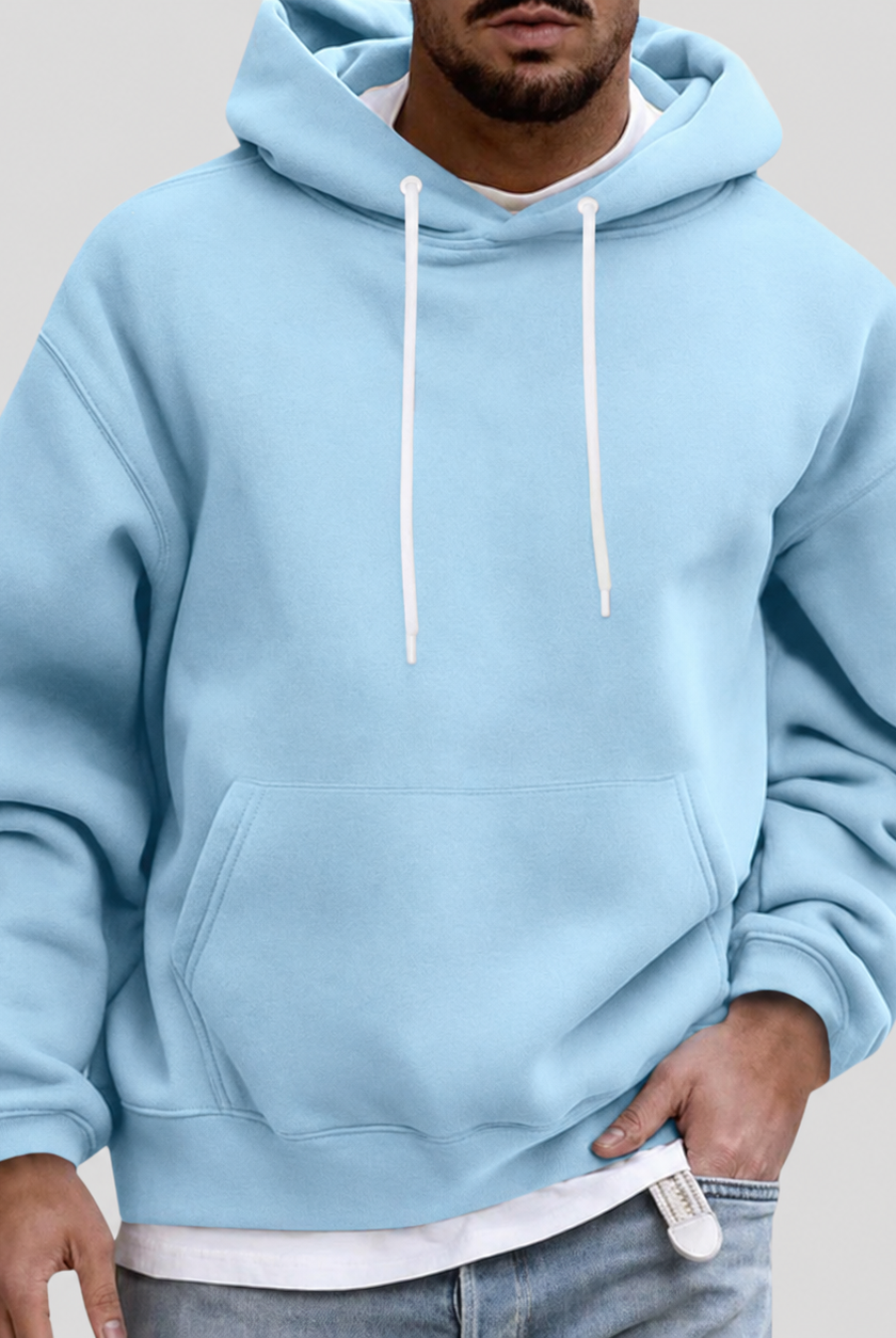 Męska bluza z kapturem | Wygodny krój, sznurki do regulacji | Casual