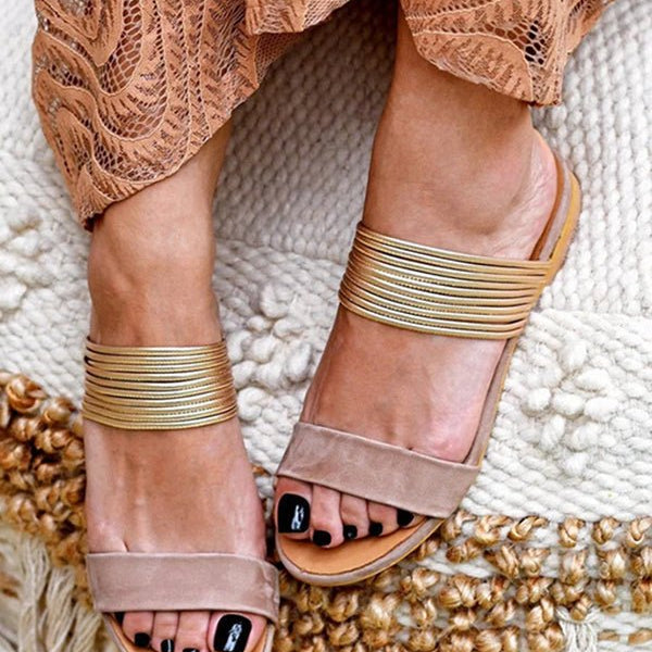 Sanne - Eleganckie pluszowe kapcie bawełniane dla kobiet - vivano - warszawa