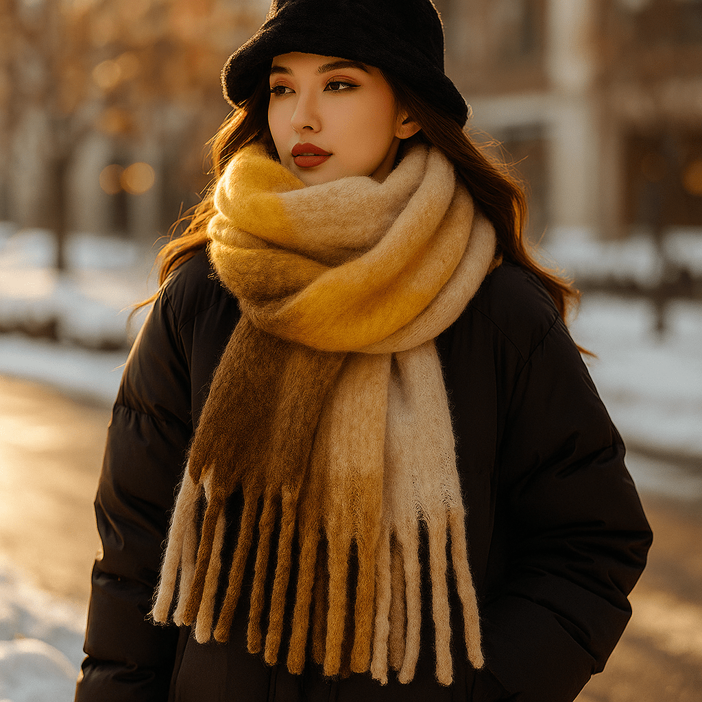 Scarvello – Gruby i Kolorowy Szalik Wełniany