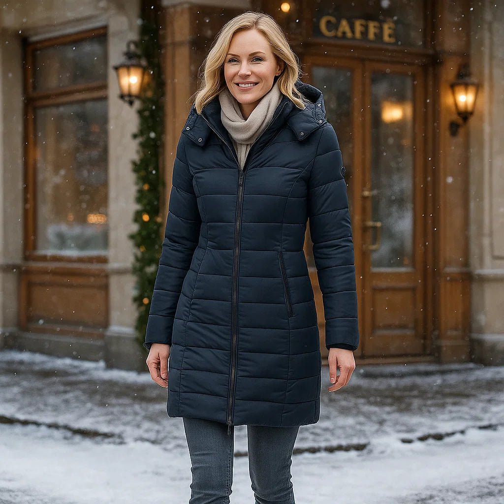 Stilla - Długa Kurtka z Kapturem - Miękka Podszewka - Modny Komfort - vivano - warszawa