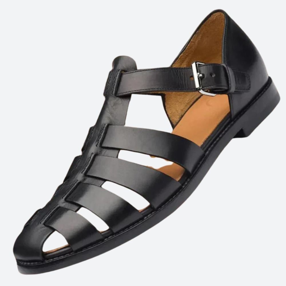 Stylowe skórzane sandały męskie na lato - Alfie - vivano - warszawa