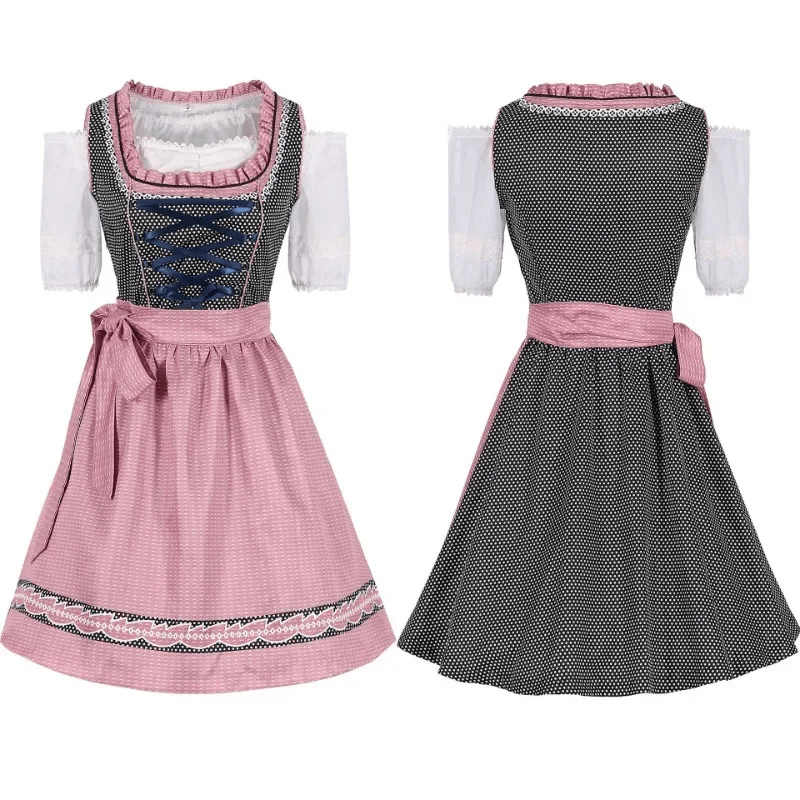 Sukienka Dirndl dla kobiet - Bawełna - Kostium Oktoberfest - Styl Festynowy - vivano - warszawa